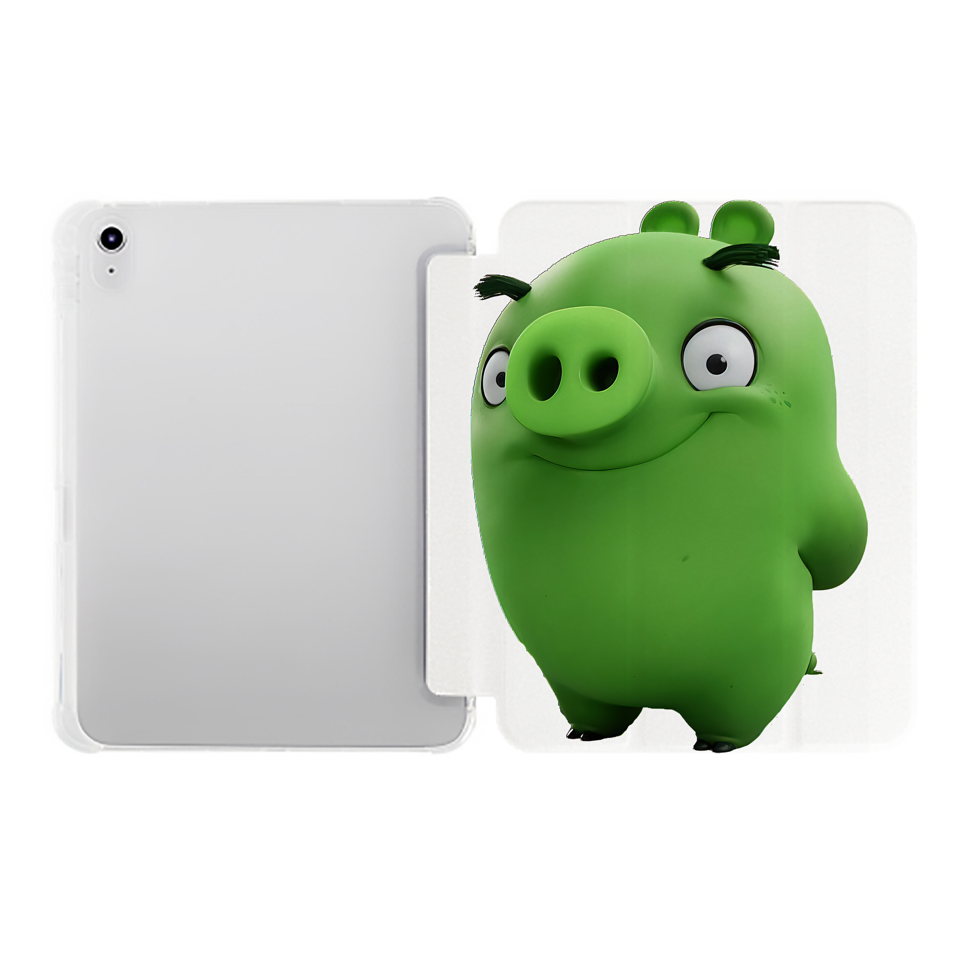 （画像用） Angry Birds アングリーバード IPad ケース ペン収納付き 三つ折りスタンド PUレザー×シリコン 対応機種9.5/10.5/10.9インチ